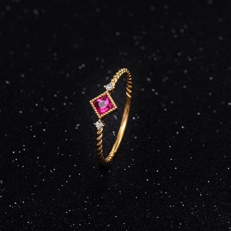 Engagement Ring Princess Cut Ruby Ring Antique Ruby Ring Gold - Etsy