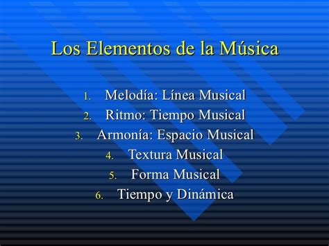 Los Elementos De La Música