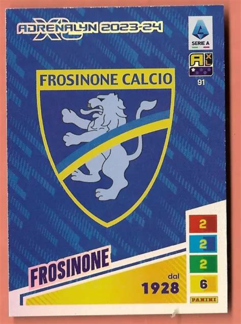 PANINI CALCIATORI ADRENALYN 2023 24 2024 CARD N 91 Logo Frosinone