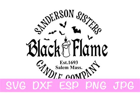 Black Flame Candle Company SVG Graphic By DesignedByMLE Creative Fabrica