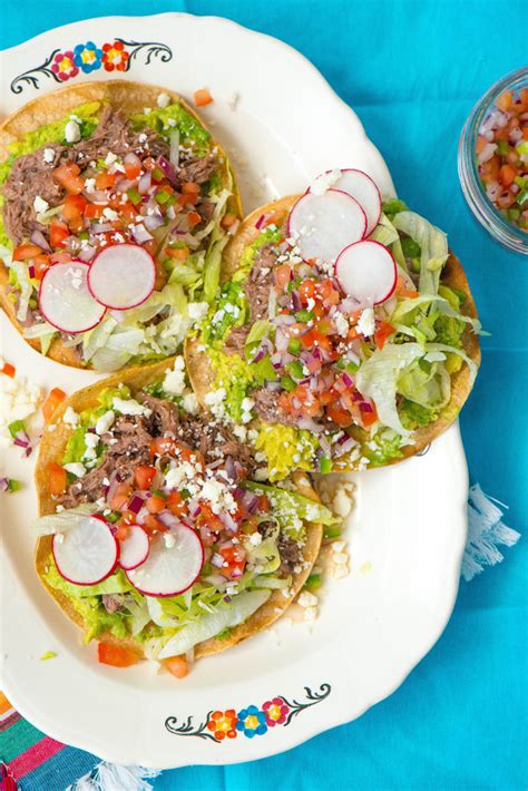 Slow Cooker Shredded Beef Tostadas Nibbles And Feasts