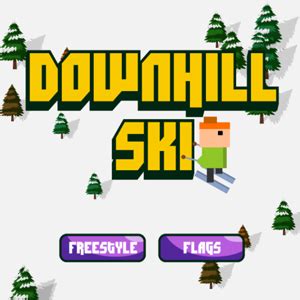 🕹️ Play Downhill Ski Game: Free Online Freestyle & Flag Trail Skiing Video Game for Kids & Adults