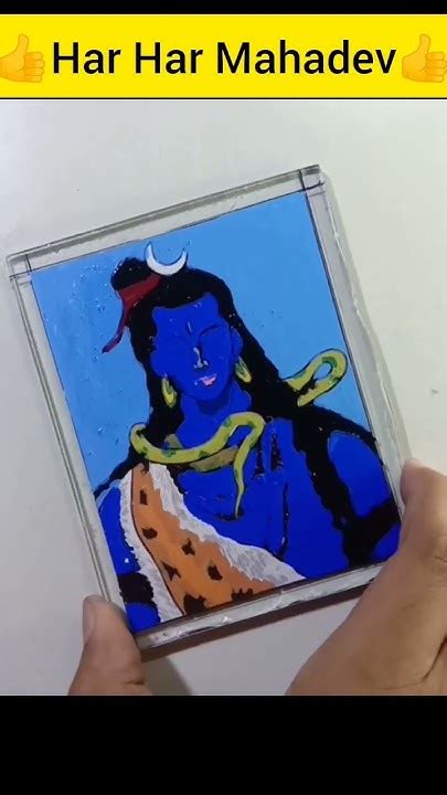 Mahadev Glass Painting 😍 Acrylic Colour Indian Artist Sunny