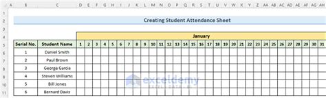 How To Create A Simple Attendance Sheet In Excel Printable Templates