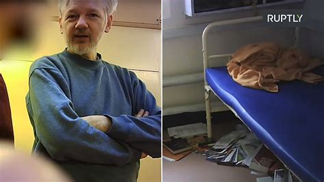 Exclusive: First VIDEO of Julian Assange in Belmarsh prison — RT World News