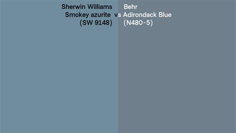 Sherwin Williams Smokey Azurite Sw 9148 Vs Behr Adirondack Blue N480