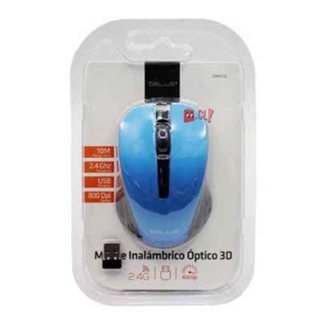 Mouse Inalámbrico Óptico Con Receptor Micro Usb Azul Ps