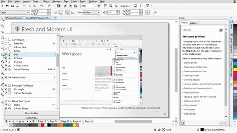 Coreldraw® Graphics Suite X7 Redesigned Fully Customizable Interface Youtube