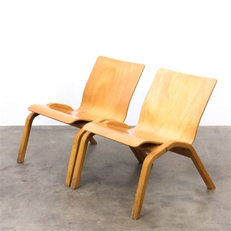 2 X Plywood Lounge Chair 1960s 56510