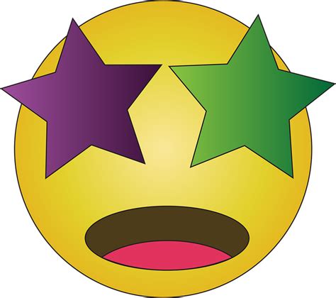 Download Starry Eyed Emoji Emoticon Royalty Free Vector Graphic