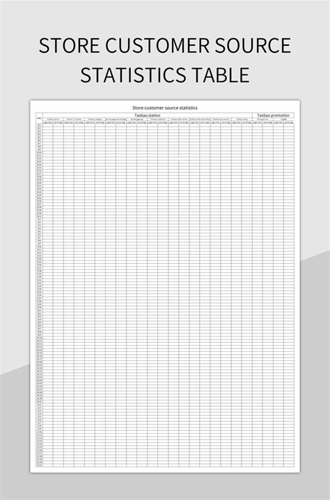 Free Source Statistics Table Templates For Google Sheets And Microsoft