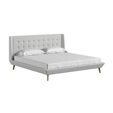 Upholstered Bed with Low Profile Platform Frame