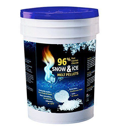 96 Pure Calcium Chloride Snow And Ice Melt Pellets 25 Lb By Ecoclean