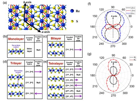 A Top View Of The Crystal Structure Of Monolayer ReS 2 B E Side