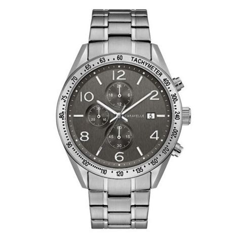 Caravelle By Bulova Mens Stainless Steel Chronograph Quartz Watch