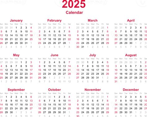 January 2025 Png Calendar With Holidays - Leone Rosanna