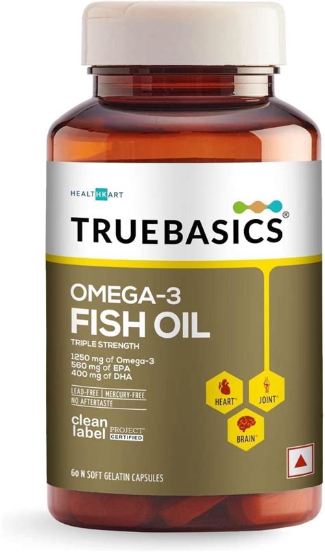 Cápsulas de aceite de pescado True Omega 3 para mujeres y hombres 60