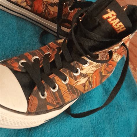 Dc Comics The Flash Converse All Star Hi Top Shoes S Gem