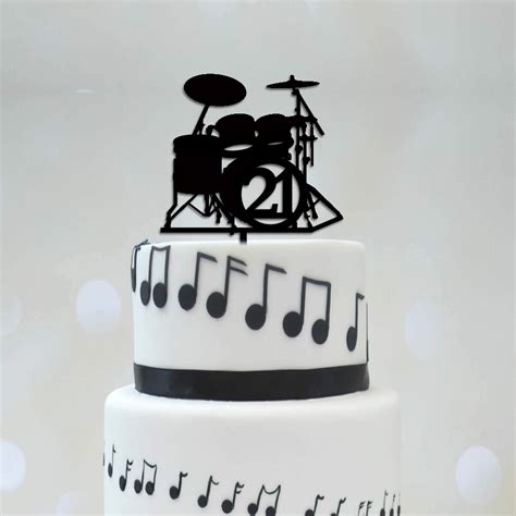 Drum Cake Topper Add An Age Red Pepper Designz