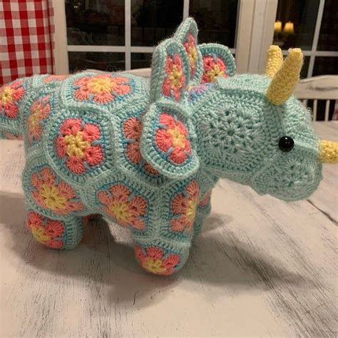 Plod The African Flower Triceratops Etsy Australia Crochet African