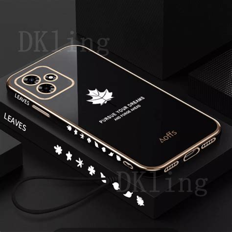 เคสใบเมเปลเคลอบแฟชนสำหรบ Infinix เคสปองกนเลนสกลอง Hot INFINIX HOT i รอน HOT