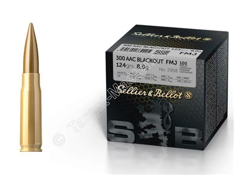 Sellier Bellot Fmj Ammunition Aac Blackout Grain Full Metal