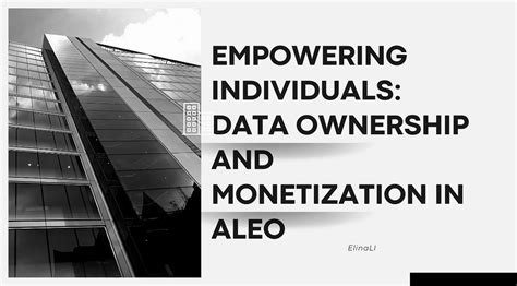 Empowering Individuals Data Ownership And Monetization In Aleo By