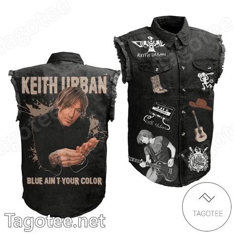 Keith Urban Blue Ain't Your Color Sleeveless Denim Jacket - Tagotee