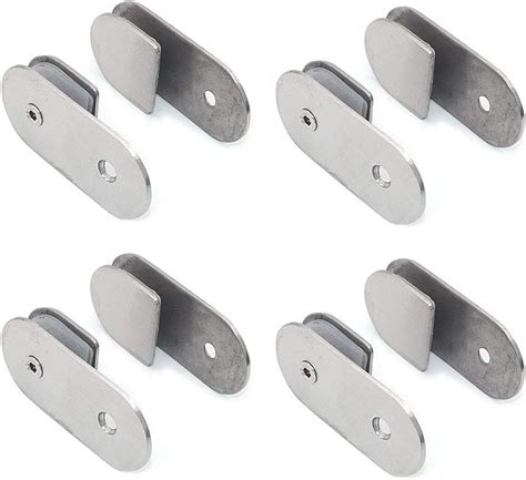 Set Of 8 NUZAMAS 180 Degree 304 Stainless Steel Glass Clamps Glass