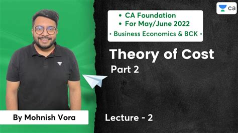 L Theory Of Cost Part Unacademy Ca Foundation Economics May June