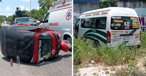 Imprudente Conductor De Combi Provoca Accidente En Cancún