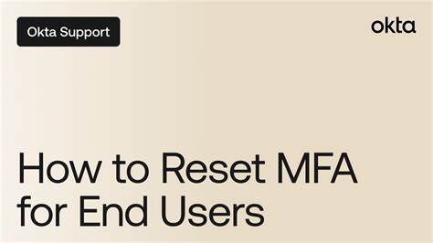 How To Reset Mfa For End Users Okta Support Youtube