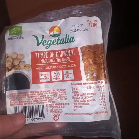 Vegetalia Tempe De Garbanzos Macerado Con Tamari Review Abillion