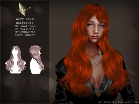 The Sims Resource Wavy Boom Female Hairstyle 012