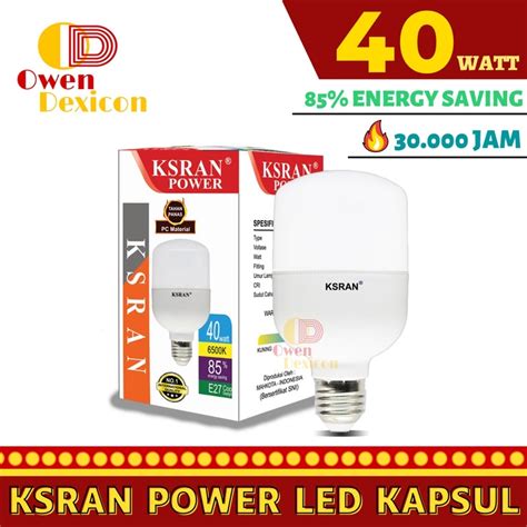 Jual Lampu Led W Ksran Power Led Bohlam Kapsul Watt Cahaya Putih