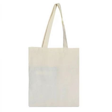 Loop Handle Handled Organic Off White Cotton Tote Bag Capacity 10 Kg