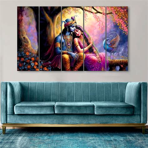 Cn Retails Multiple Frames Beautiful Wall Art Radha Krishna Painting