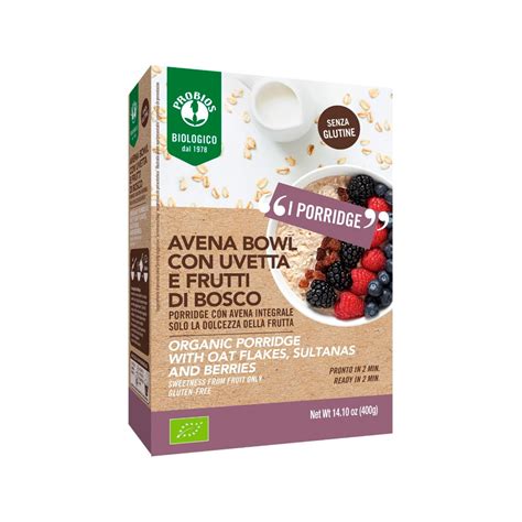 Probios Avena Bowl Con Uvetta E Frutti Di Bosco G Iglu Senza Glutine