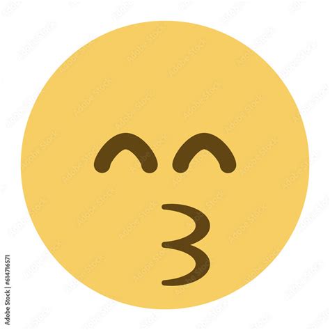 Top Quality Emoticon Kissing Emoji With Closed Eyes Kiss Emoticon