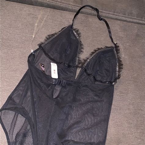 Victoria S Secret Intimates Sleepwear Nwts Victorias Secret Black Lace Lingerie Sz M