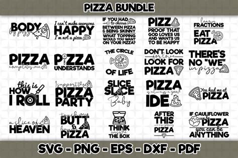 Pizza SVG Bundle 20 Designs Included SVG Cut File Bundle