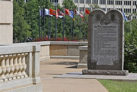 Oklahoma Ten Commandments Monument State Constitution Time