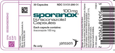 Sporanox Capsules Package Insert Drugs