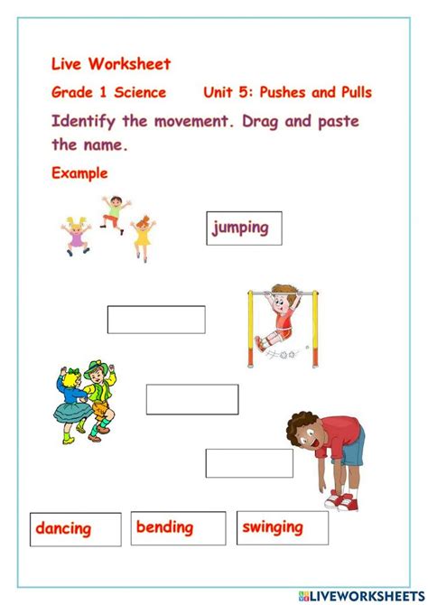 Free movements of the body worksheet, Download Free movements of the ...