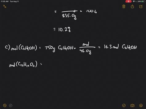 SOLVED A Solution Contains 750 Mathrm G Of Ethanol And 85 0 Mathrm G