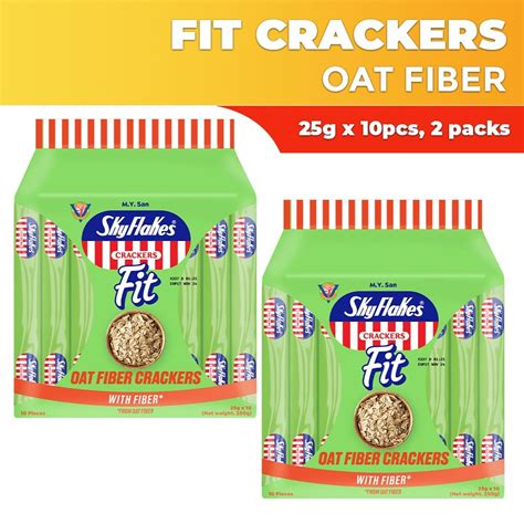 Skyflakes Fit Crackers Oat Fiber 25g X 10 X2 Shopee Philippines