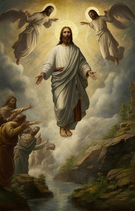 The Ascension Of Jesus Christ Ai Generativ Stock Photo At