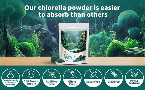 Chlorella Powder Natural With 18 Oz Chlorophyll Powder