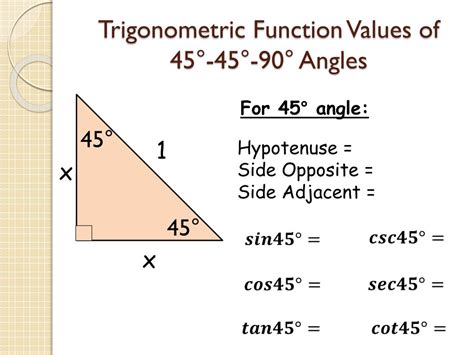 Ppt Sec Trigonometric Functions Of Acute Angles Powerpoint