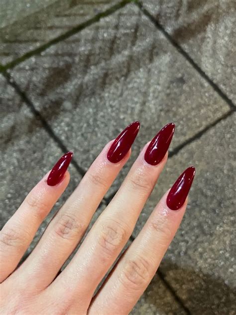 Red Almond Nails In 2022 Soft Nails Nails Long Acrylic Nails Long